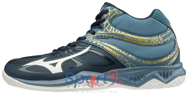 MIZUNO THUNDER BLADE 2 MID XANH TRẮNG